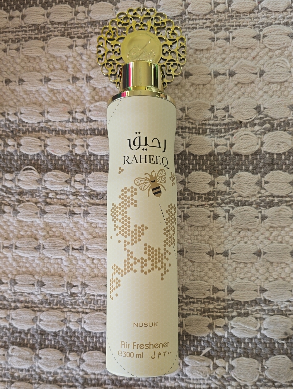 Raheeq Nusuk Gold & Cream Scented Air Freshener